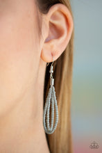 Load image into Gallery viewer, Peacefully Pacific Silver Seed Bead Necklace Paparazzi Accessories