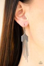 Load image into Gallery viewer, Radically Retro Black Earring Paparazzi Accessories
