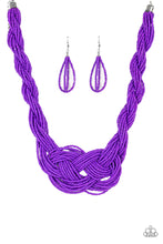 Load image into Gallery viewer, A Standing Ovation Purple Seed Bead Necklace Paparazzi Accessories