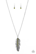 Load image into Gallery viewer, Sky Quest Green Feather Necklace Paparazzi Accessories