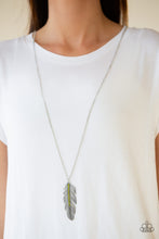 Load image into Gallery viewer, Sky Quest Green Feather Necklace Paparazzi Accessories