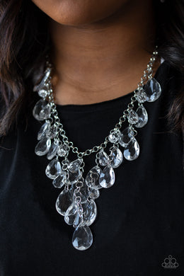 Irresistible Iridescence White Acrylic Necklace Paparazzi Accessories