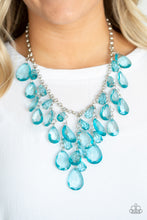 Load image into Gallery viewer, Irresistible Iridescence Blue Acrylic Necklace Paparazzi Accessories