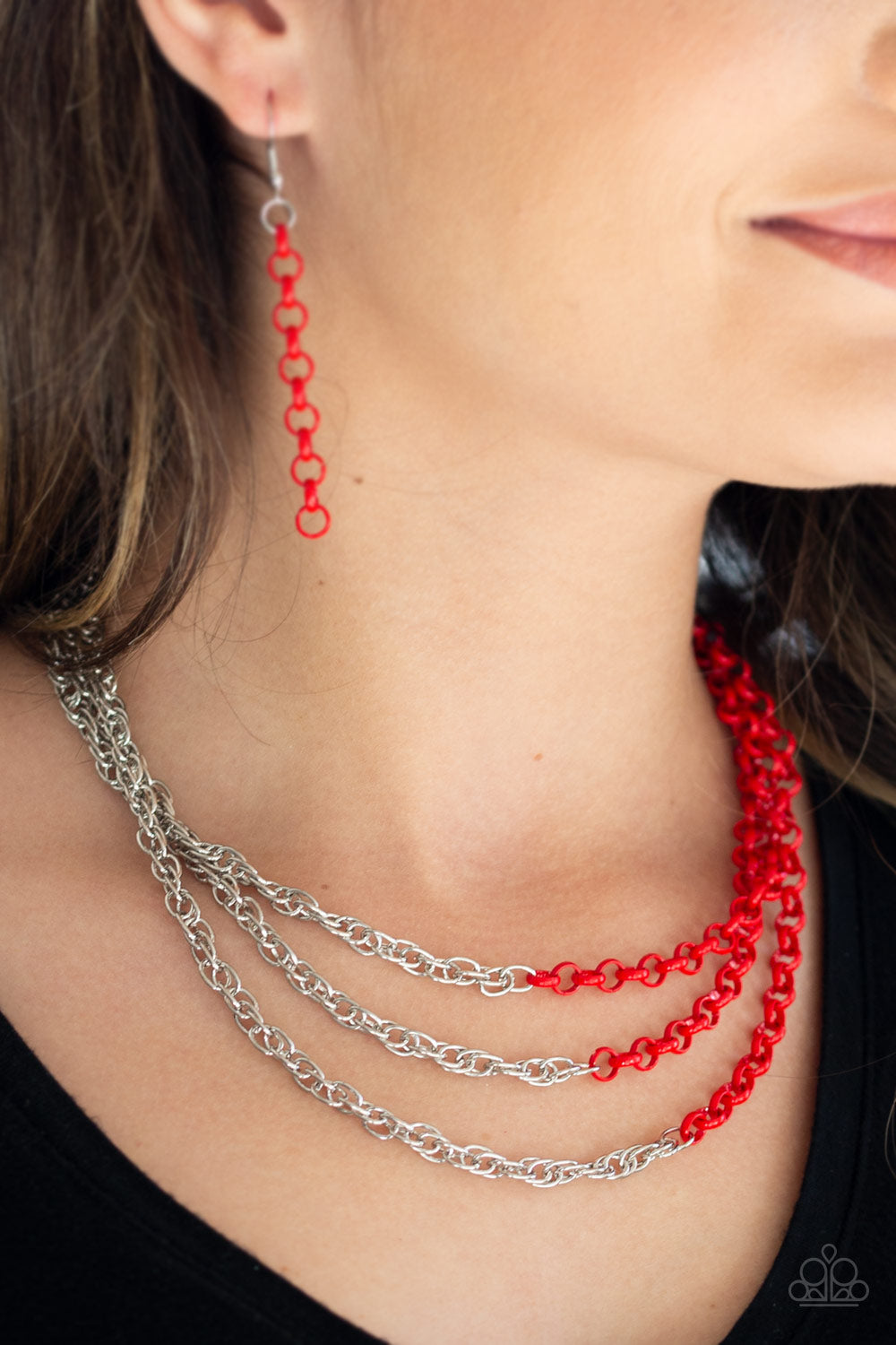 Turn Up The Volume Red Necklace Paparazzi Accessories
