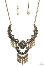 Load image into Gallery viewer, Rogue Vogue Brass Necklace Paparazzi Accessories