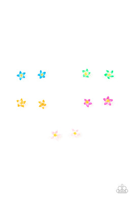 Flower Starlet Shimmer Earrings Paparazzi Accessories