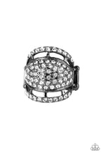 Load image into Gallery viewer, The Seven-Figure Itch Black Rhinestone Ring Paparazzi Accessories