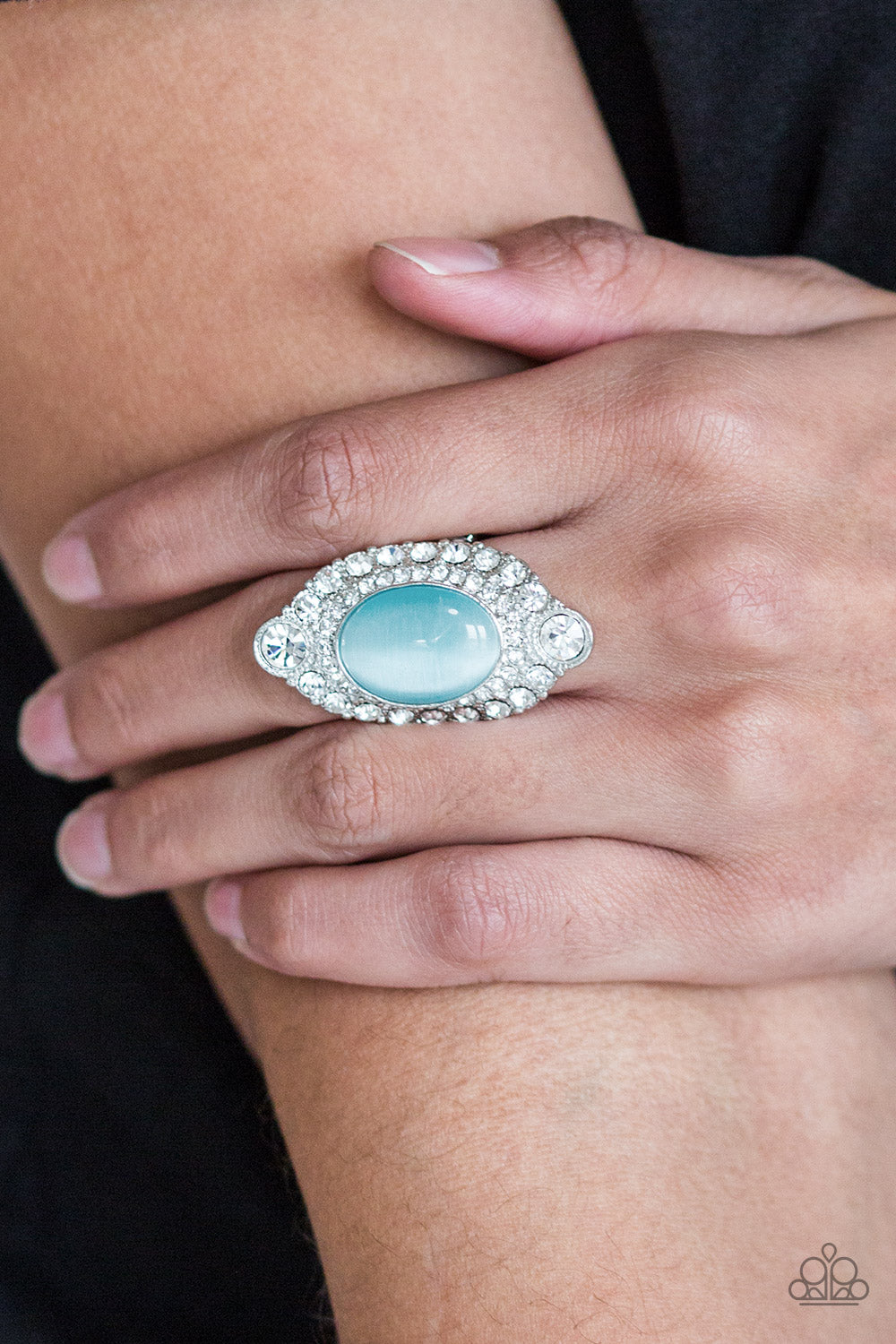 Riviera Royalty Blue Moonstone Ring Paparazzi Accessories