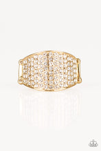 Load image into Gallery viewer, Kaboom!  Gold Ring Paparazzi Accessories