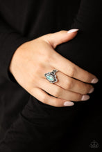 Load image into Gallery viewer, Glass HALF-COLORFUL Green Ring Paparazzi Accessories