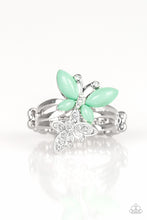 Load image into Gallery viewer, Flutter Flirt Green Ring Paparazzi Accessories