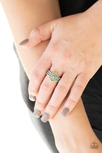 Load image into Gallery viewer, Rainbow Riviera Green Ring Paparazzi Accessories