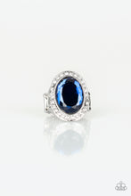 Load image into Gallery viewer, Queen Scene Blue Rhinestone Ring Paparazzi Accessories