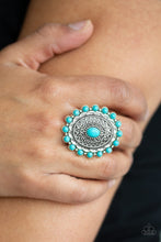 Load image into Gallery viewer, Mesa Mandala Blue Ring Paparazzi Accessories