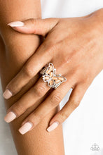 Load image into Gallery viewer, Flutter Flair Orange Moonstone Ring Paparazzi Accessories