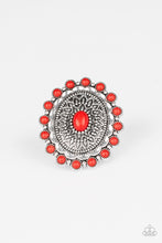 Load image into Gallery viewer, Mesa Mandala Red Stone Ring Paparazzi Accessories