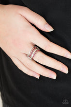 Load image into Gallery viewer, Pageant Wave Red Rhinestone Ring Paparazzi Accessories