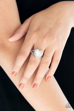 Love Is In The Air White Moonstone Ring Paparazzi Accessories