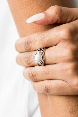 Set in Stone White Ring Paparazzi Accessories