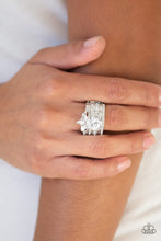 Load image into Gallery viewer, Top Dollar Bling - White Rhinestone Ring Paparazzi Accessories