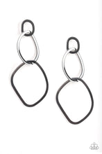 Load image into Gallery viewer, Twisted Trio Black Earring Paparazzi Accessories