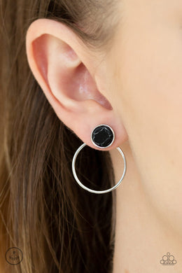 Simply Stone Dweller Black Jacket Earring Paparazzi Accessories