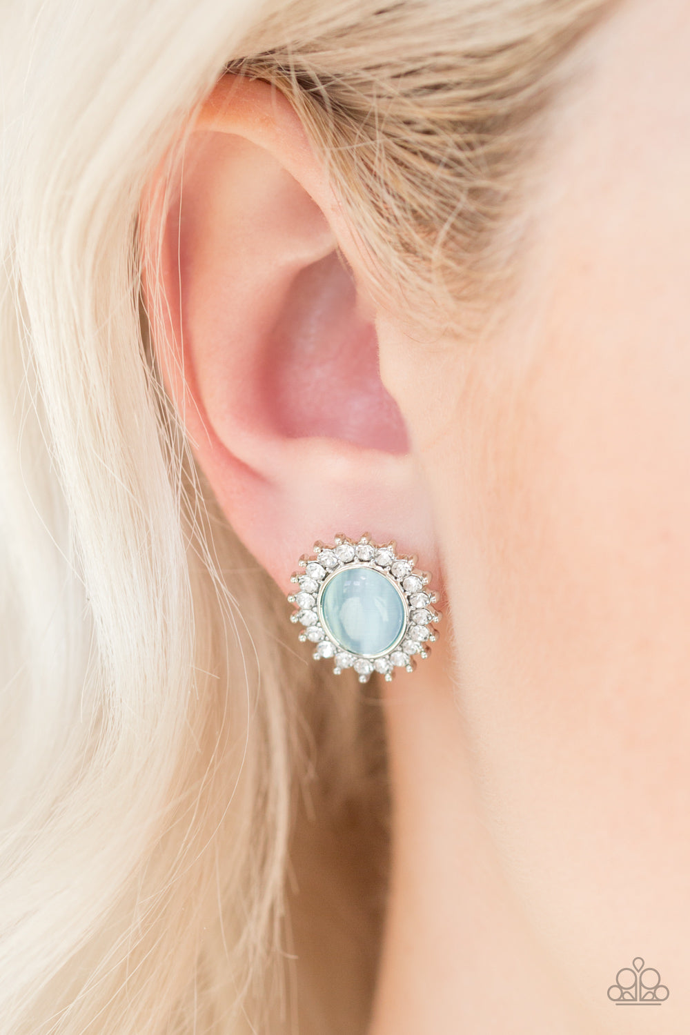 Hey There, Gorgeous Blue Moonstone Earring Paparazzi Accessories
