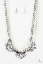 Load image into Gallery viewer, Bow before the Queen White Pearl Necklace Paparazzi Accessories