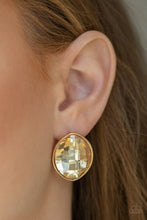 Load image into Gallery viewer, Movie Star Sparkle Gold Earring Paparazzi Accessories