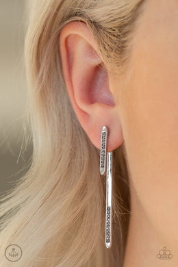 Very Important VIXEN - Silver Jacket Earrings Paparazzi Accessories