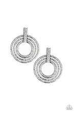 Load image into Gallery viewer, Ever Elliptical Silver Earrings Paparazzi Accessories