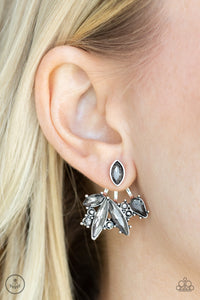 hematite,jacket,post,silver,Deco Dynamite - Silver Earrings