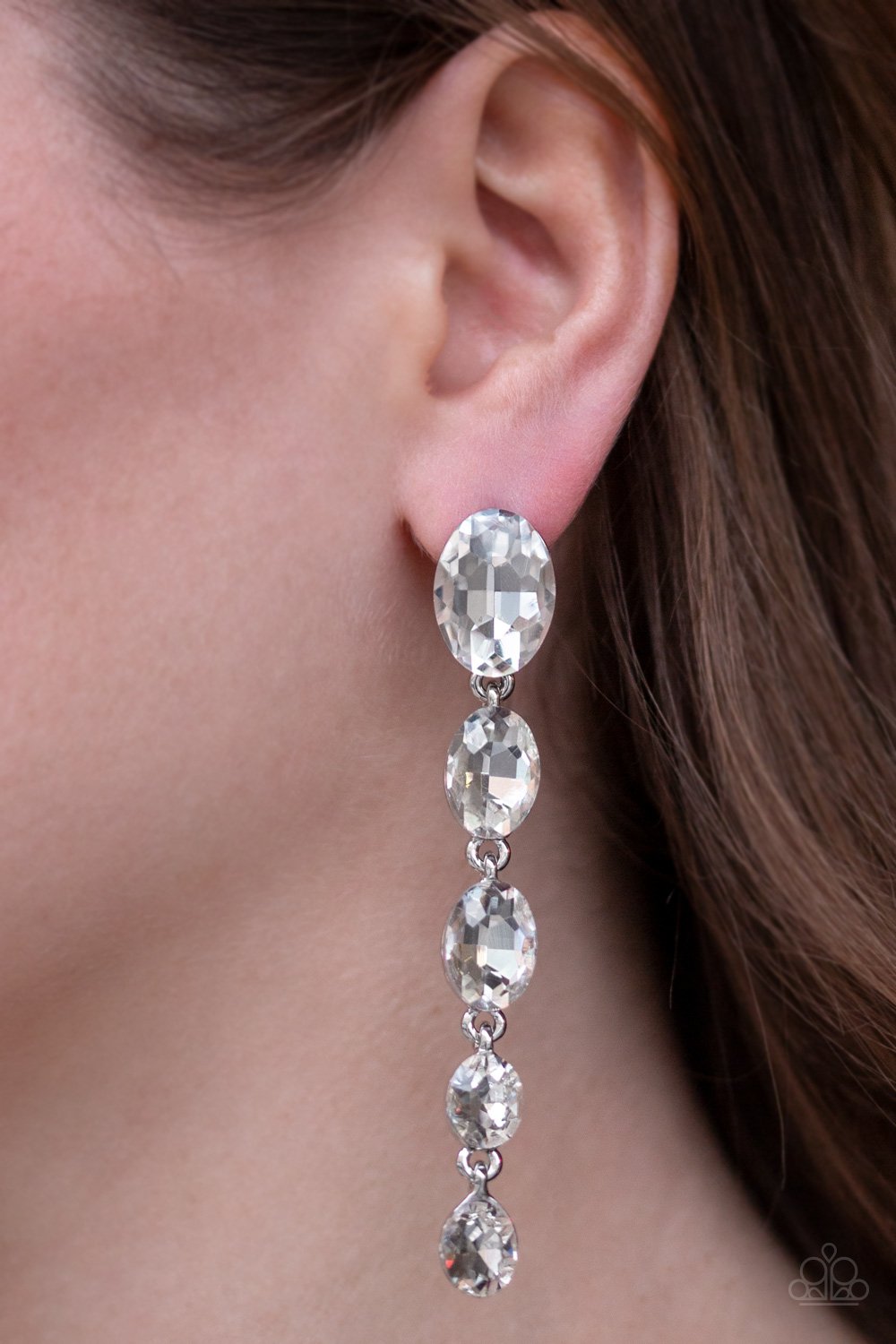 Red Carpet Radiance White Earring Paparazzi Accessories