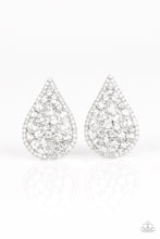 Load image into Gallery viewer, Reign-Storm White Earrings Paparazzi Accessories