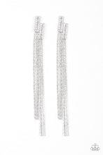 Load image into Gallery viewer, Radio Waves - White Rhinestone Post Earrings Paparazzi Accessories
