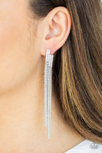 Load image into Gallery viewer, Radio Waves - White Rhinestone Post Earrings Paparazzi Accessories