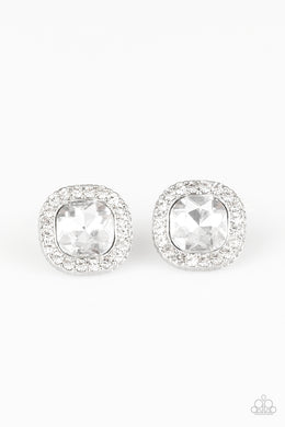 Bling Tastic! - White Earring Paparazzi Accessories