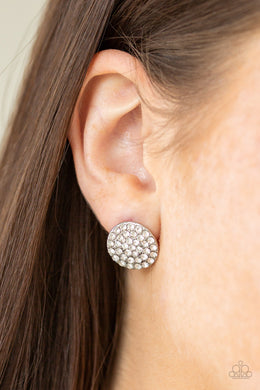 Greatest of All Time White Earring Paparazzi Accessories