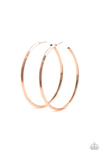 copper,hoops,5th Avenue Attitude Copper Hoop Earring