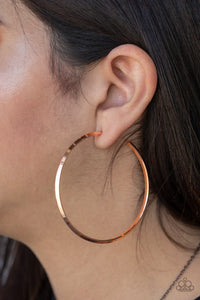 copper,hoops,5th Avenue Attitude Copper Hoop Earring