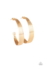 Load image into Gallery viewer, Live Wire Gold Hoop Earring Paparazzi Accessories