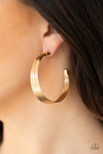 Load image into Gallery viewer, Live Wire Gold Hoop Earring Paparazzi Accessories