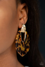 Load image into Gallery viewer, My Animal Spirit Gold Acrylic Earrings Paparazzi Accessories