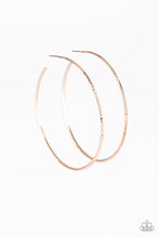 Load image into Gallery viewer, Sleek Fleek Rose Gold Hoop Earring Paparazzi Accessories