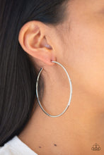 Load image into Gallery viewer, Perfect Shine Silver Hoop Earring Paparazzi Accessories