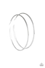 Load image into Gallery viewer, Shimmer Maker Silver Hoop Earring Paparazzi Accessories
