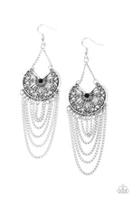 Load image into Gallery viewer, So Social Butterfly Black Earrings Paparazzi Accessories