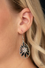 Load image into Gallery viewer, Floral Morals Black Earring Paparazzi Accessories