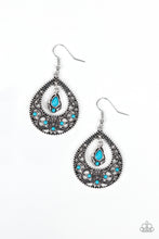 Load image into Gallery viewer, All-Girl Glow Blue Earring Paparazzi Accessories