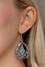 Load image into Gallery viewer, All-Girl Glow Blue Earring Paparazzi Accessories
